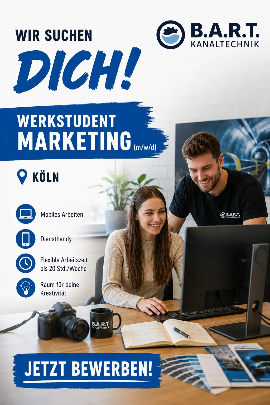 Werksstudent Marketing Bewerbung Stellenausschreibung Köln, Düsseldorf, Haan