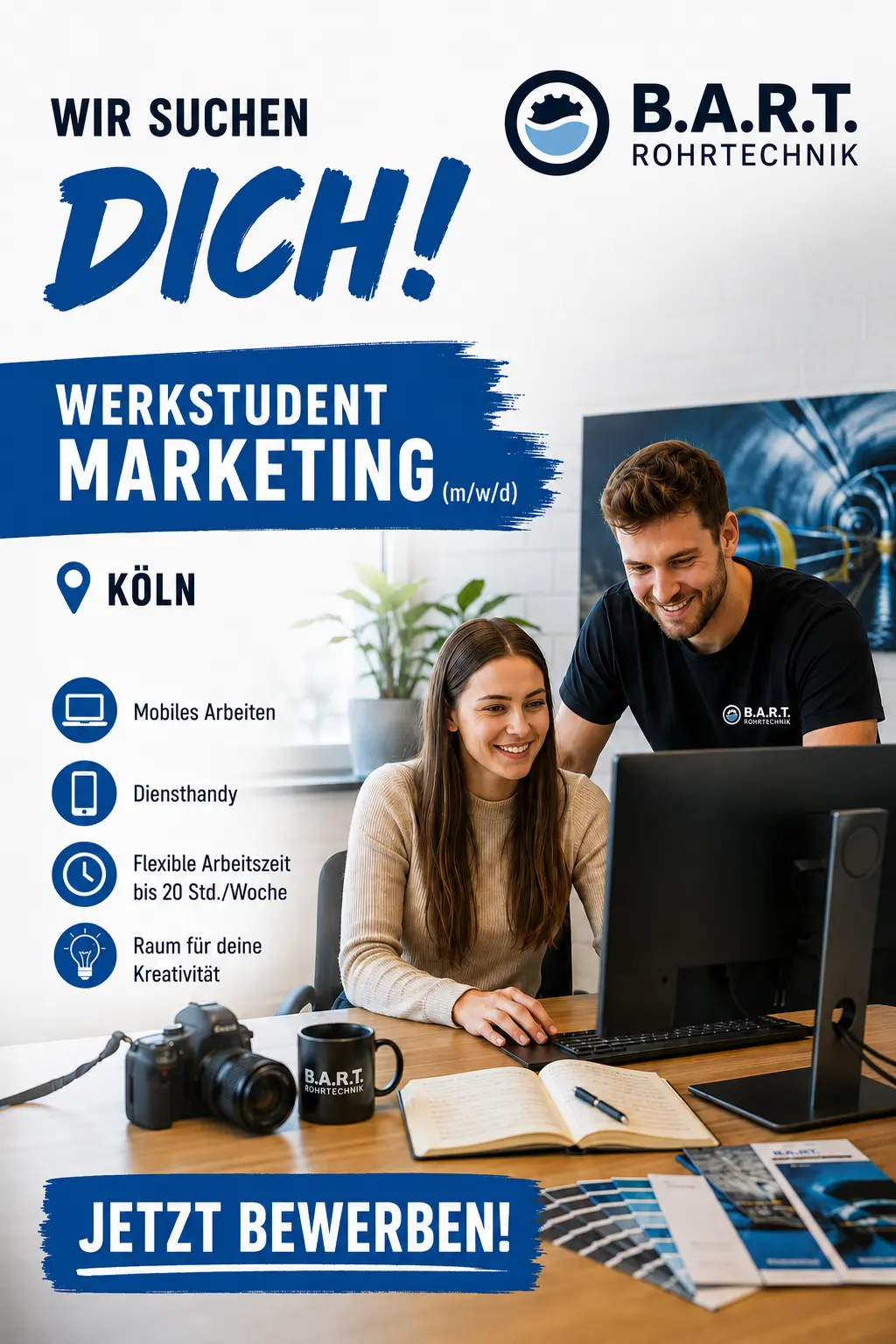 Werksstudent Marketing Bewerbung Stellenausschreibung Köln, Düsseldorf, Haan